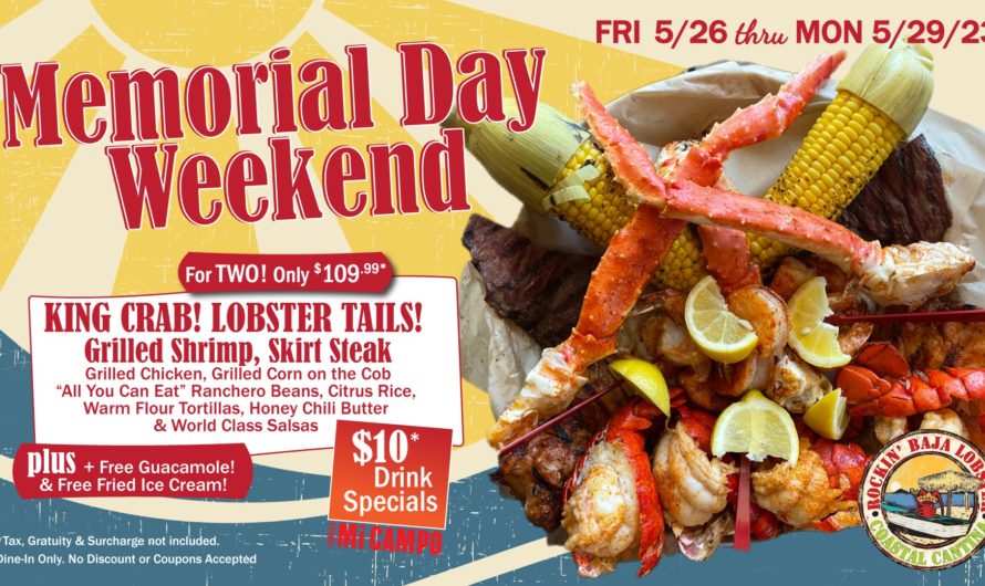 Celebrate Memorial Day Weekend at Rockin’ Baja Lobster